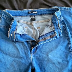 Fashion Nova blue mid rise jeans